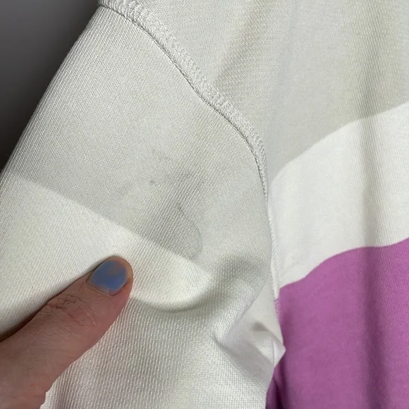 Zara | Striped Print Sweatshirt - Purple & White - Picture 9 of 12